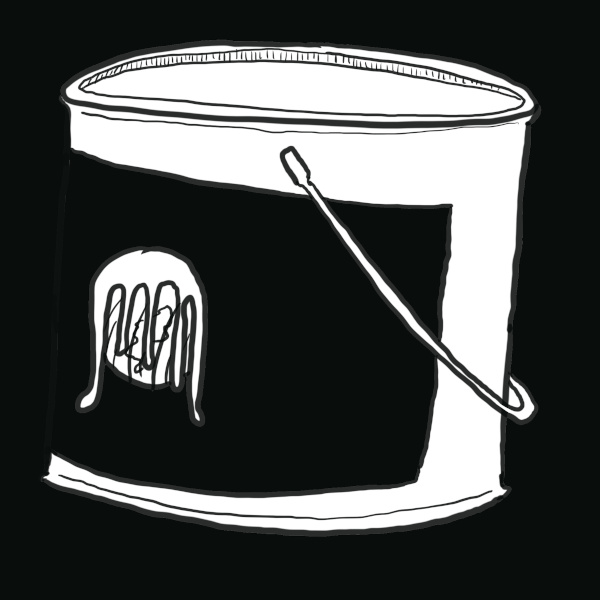 Drawing of a paint bucket. Drawing Copyright Brady Dale, 2018